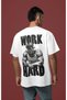 Arnold Work Hard Bodybuilding Back Printed Unisex Oversized Fitness Sportsman T-Shirt