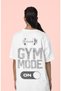 Gym Mode on Bodybuilding Fitness Back Printed Unisex Oversized Athlete T-Shirt - 3