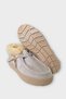 Women's Boots with Fur Inside, Single Strap Buckle Detail, Beige - 5