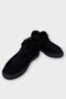 Women's Boots with Fur Inside, Single Strap Buckle Detail, Black - 3