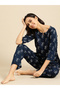 Women Graphic Rayon Top and Pyjama Set - 5