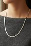 Steel Flat Snake Necklace - Long 60 cm 3 mm Silver Color |   Non-Tarnishing, Unisex, 2 Years Warranty
