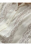 Men Lace Insert Textured Shirt - 5