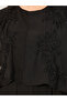 Plus Size Black Embellished A-Line Maxi Dress - 4