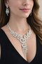 Silver Color Stone Detailed Evening Dress/Wedding Set