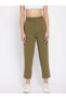 Women Olive Green Regular Fit Trousers - 6