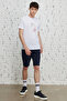 White Slim Fit Slim Fit Crew Neck 100% Cotton Front Printed T-Shirt - 2