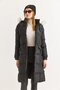 Hooded Long Pocket Hat Zippered Puffer Coat Red