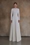 White Hijab Wedding Dress White Modest Promise Dress White Wedding Gown