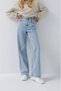 Blue Snow Casual Casual Women's High Waist Palazzo Jeans Stretch Fabric Stretchy Denim Pants New Hsn-2