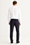 Navy Blue Slim Fit Slim Fit Classic Fabric Trousers with Side Pockets and Elastic Waist - 5
