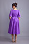 Lilac Balloon Sleeve Square Neck Midi Dress - 6