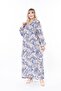 Women's Long Sleeve Plus Size Woven Summer Long Sleeve Dress - 4