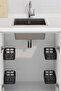 Omia 4-Piece Adhesive Organizer Set, Closet and Bathroom Organizer, Shower Shelf Shampoo Holder - 4