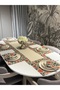 Linen Havin Pattern Runner 40X140 cm - 3