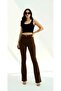 Luna Tall Flare Brown Spanish Jean Denim Trousers Wide Leg