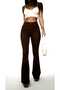 Brown Spanish Leg Jeans High Waist Jeans Flare Jean