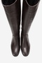 Ruiz Brown Skin Genuine Leather Stretch Detailed Women's Boots - 2