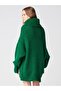 Women's Plus Size Turtleneck Wide Cut Oversized High Neck Knitwear Sweater 5078 - 4