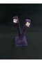 Four-Leaf Clover Model Luck Auspiciousness Abundance Symbol Stone-Free Screw Nail Steel Earrings - 4