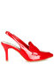 Women Slingback Loafer Sandals in Red - 2