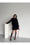 Fisherman Collar Knitwear Suit with Skirt