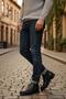 Genuine Leather Lightweight Comfortable Sole Chelsea Model Line Detail Men's Boots