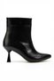Zri̇n-4701 Premium Black Wrinkled Patent Leather Square Heel Daily Women's Boots - 5