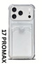 iPhone 17 Pro Max Card Holder Case Camera Protection Transparent Shock Absorption