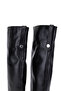 Women's Genuine Leather Black Heeled Boots - 4