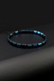 Hematite Blue Color Natural Stone Macrame Bracelet with Channels – Handmade Stylish and Adjustable Design - 3