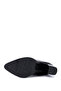 Women's Genuine Leather Black Heeled Boots - 6