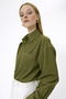 Women's Khaki 100% Linen Relaxed Fit Shirt - 3
