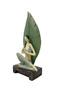 Yoga Lady with Banana Leaf Statue – Resin Figurine for Zen & Nature-Inspired Décor - 2