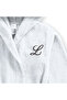 Kids Hooded Bathrobe | Monogrammed Letter 'L' | Soft Cotton Comfort - 2