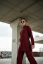 Women's Loose Fit Half Turtleneck Tunic and Bottom Top Set with Elastic Waist Pants - 7