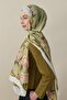 Liva Floral Pattern Silk Voile Shawl Gold - 2