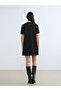 Black Crew Neck Stone Mini Dress - 4