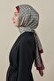 Clamp Pattern Silk Voile Shawl Burgundy