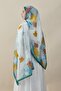 Sakura Flower Silk Voile Shawl Mint - 6