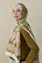 Liva Floral Pattern Silk Voile Shawl Gold