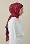 Clamp Pattern Silk Voile Shawl Red - 5