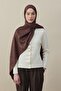 H Pattern Cashmere Silk Shawl Brown