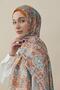 Terra Mosaic Voile Silk Shawl Orange - 4