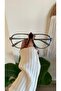 Damla Pilot Oval Bone Transparent Women Men Unisex Blue Light Protection Screen Glasses Eyewear - 2