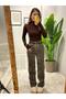 BROWN LEOPARD JEANS - 2