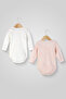 Baby Girl Long Sleeve Printed Patterns 100% Cotton Soft (2-Piece Bodysuit) - 4