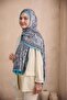 Bohemian Silk Satin Shawl Blue