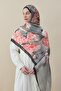 Lina Floral Pattern Silk Voile Shawl Gray - 3