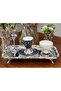 Single-Leg Serving Tray & Baton Cake & Pastry Service Steel Tray Cast Full Silver 32 cm - 3